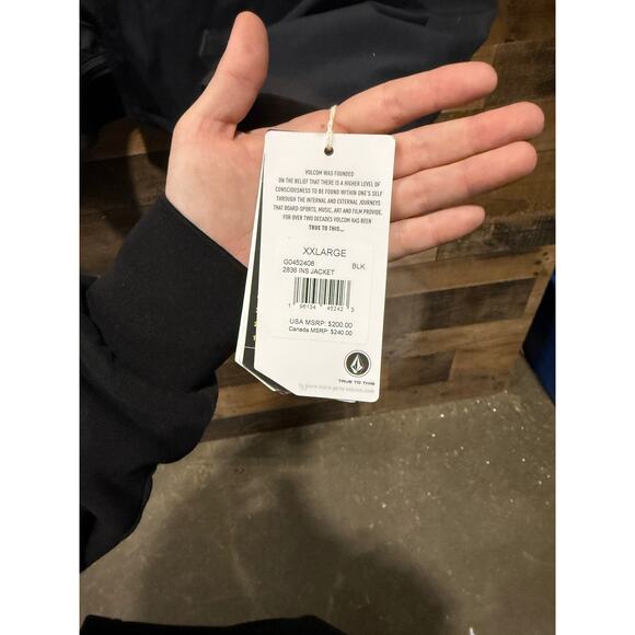 Volcom Snow Jacket -Black - Size XXL M - Picture 4 of 10